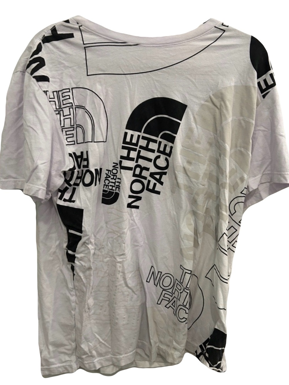 The North Face White Tee with Black Logo Collage